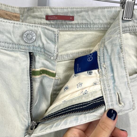 PILCRO Anthropologie Distressed Slim Boyfriend Jeans Light Wash Size 29 - Picture 6 of 9